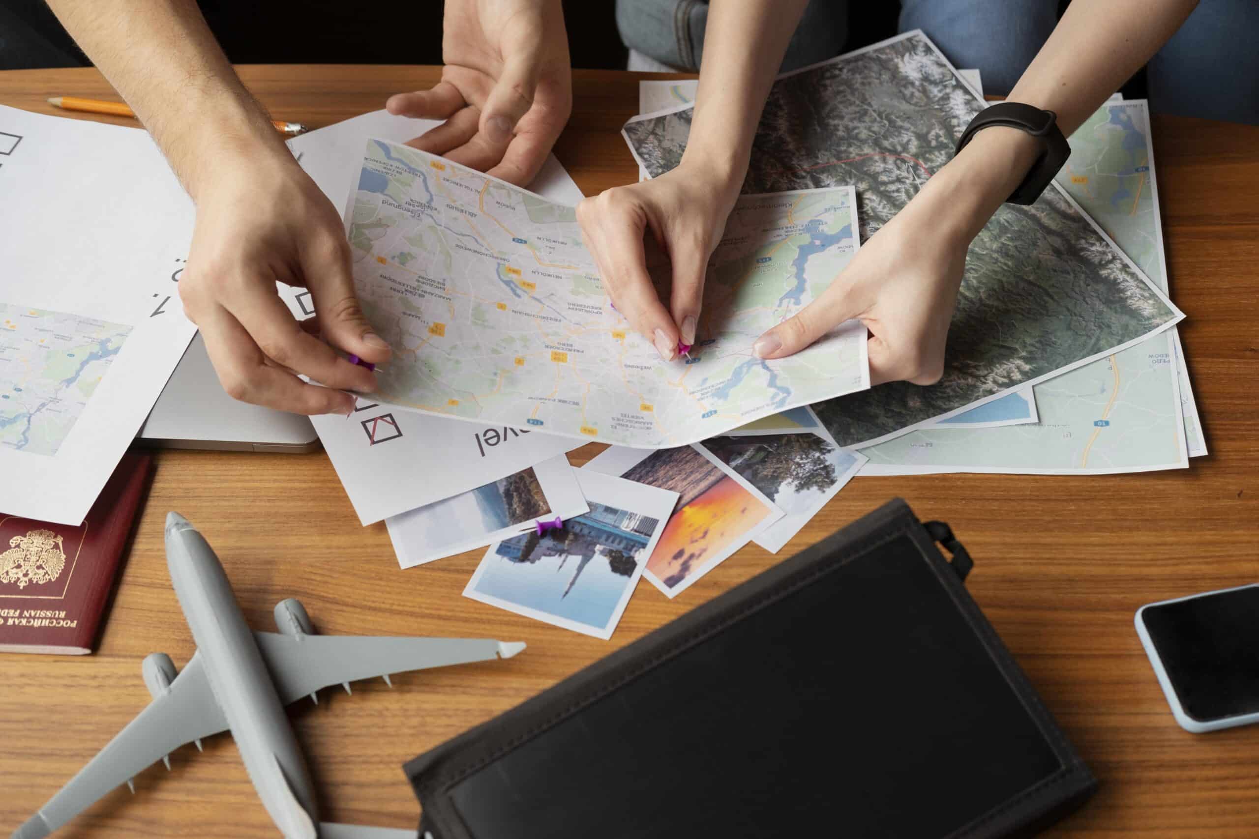 people holding map