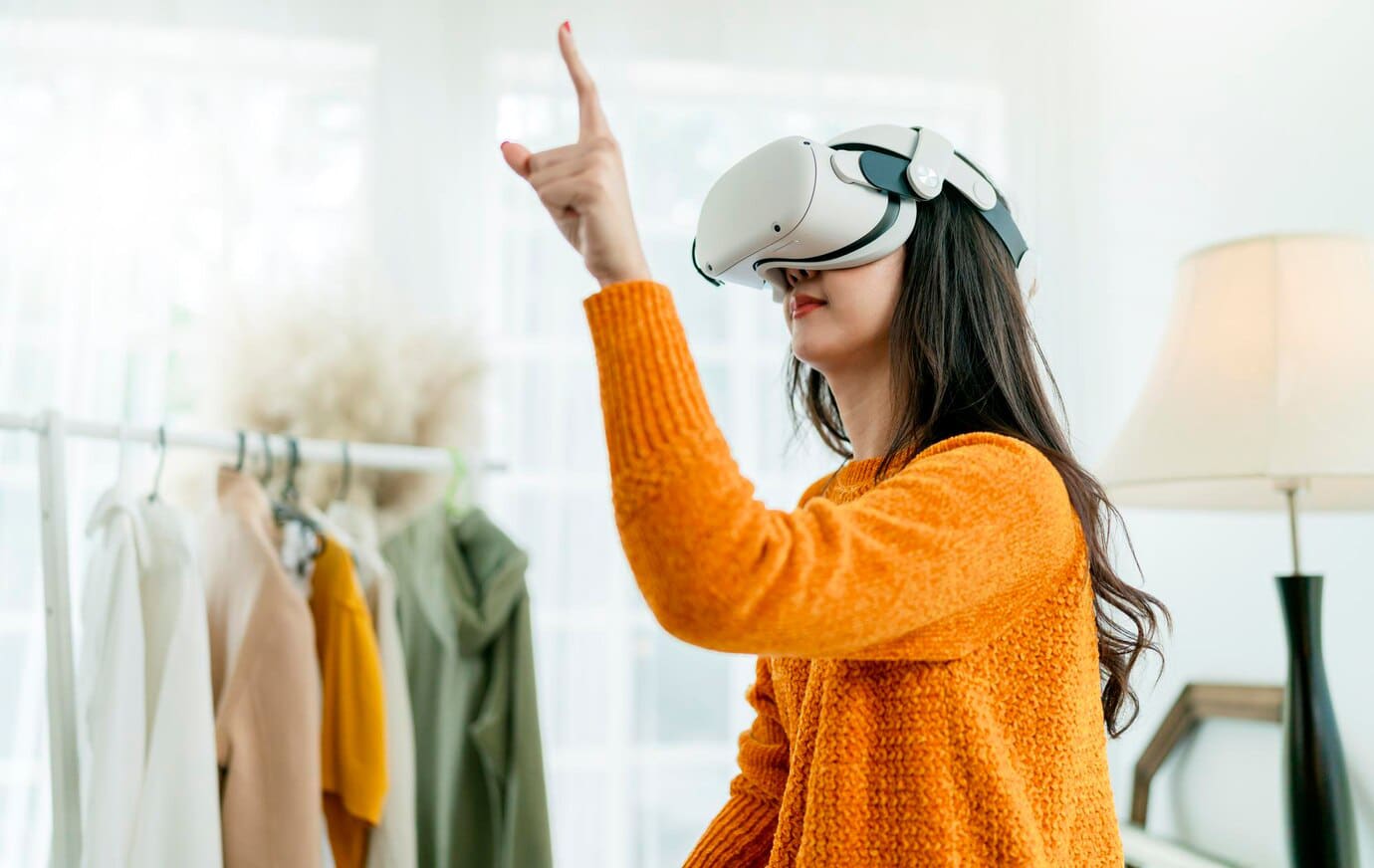 girl using vr