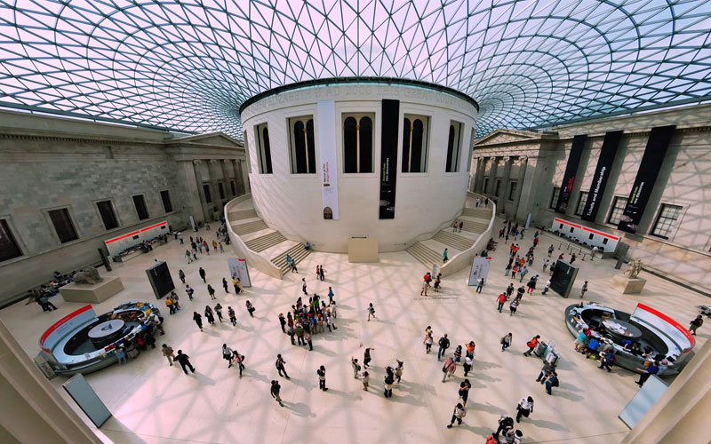 top view of a museum