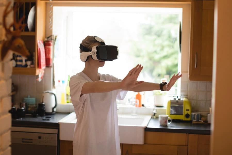 girl using a vr