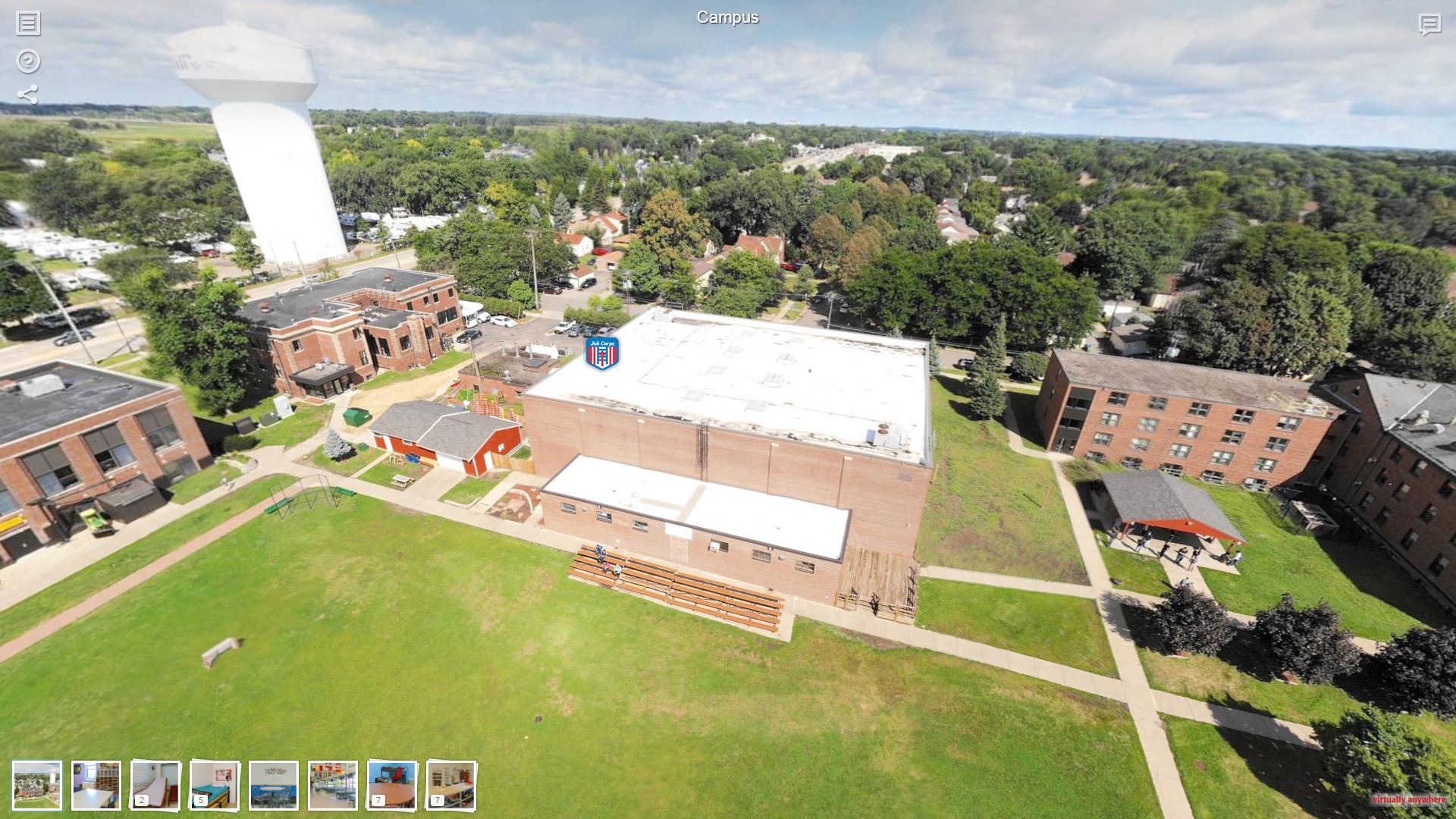 hubert g humphrey aerial view