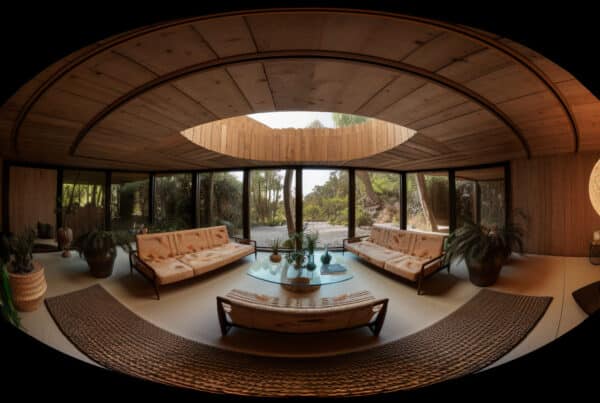 shot panoramic composition living room