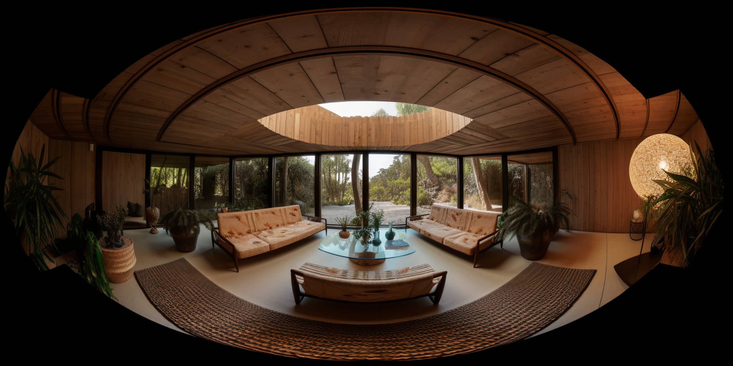 shot panoramic composition living room