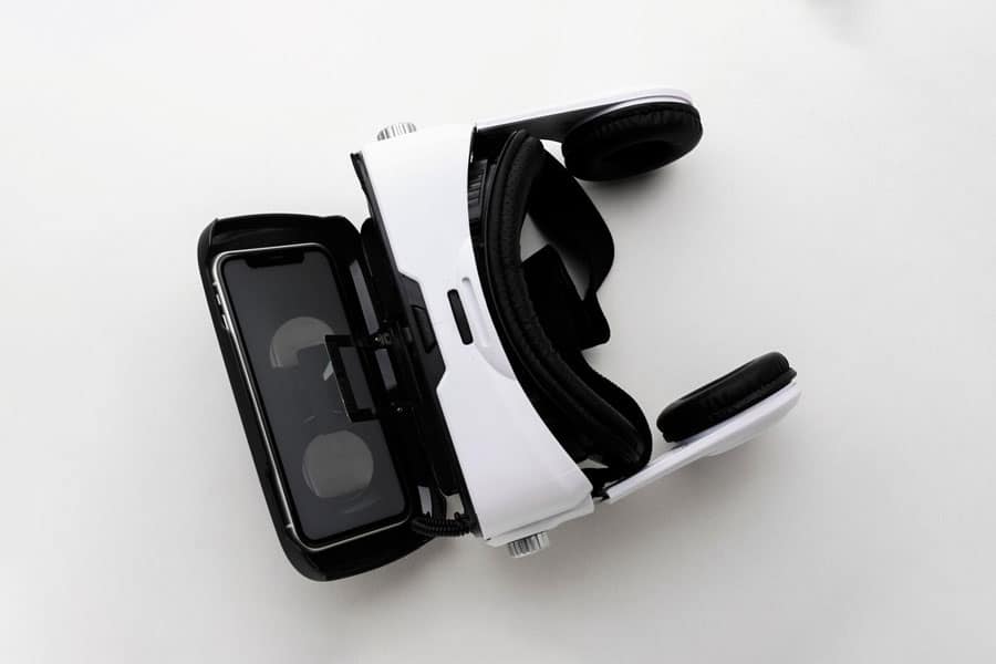 vr headset with plain background